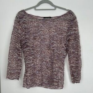 Karen Kane Lavender Textured Blouse